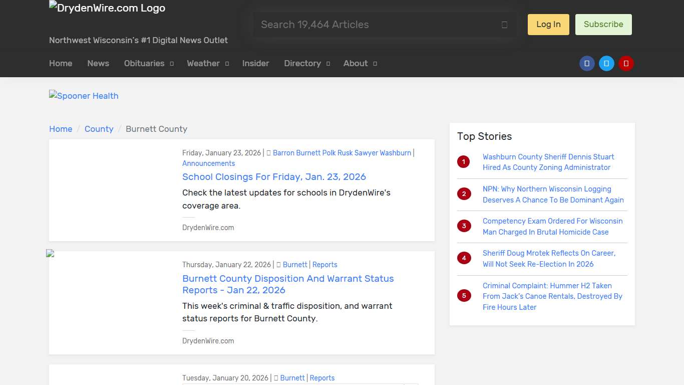 Burnett County County DrydenWire.com